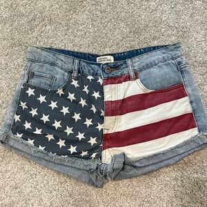 Forever 21 Star and Stripe Jean Shorts